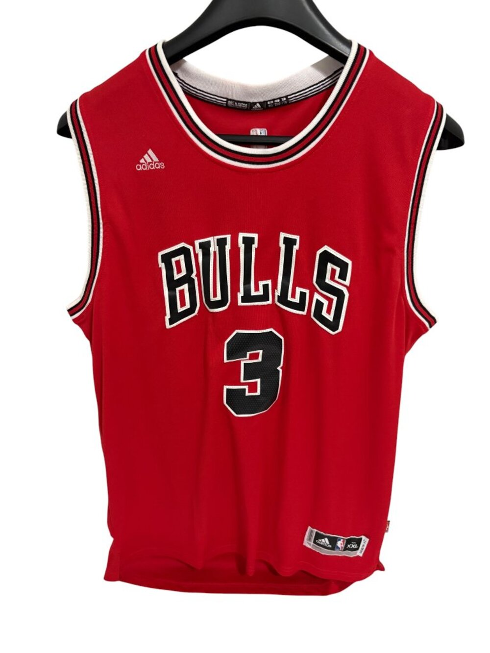 Adidas Dwyane Wade Chicago Bulls NBA Swingman Jersey Red Mens XXL 2XL +2 Length